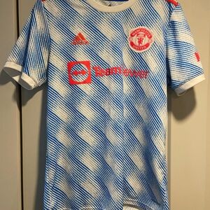 Manchester United - Adidas Blue and White Primegreen Jersey